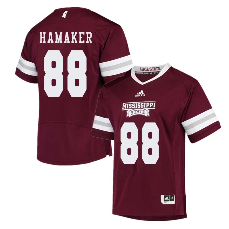 Men #88 Aaron Hamaker Mississippi State Bulldogs College Football Jerseys Sale-Maroon